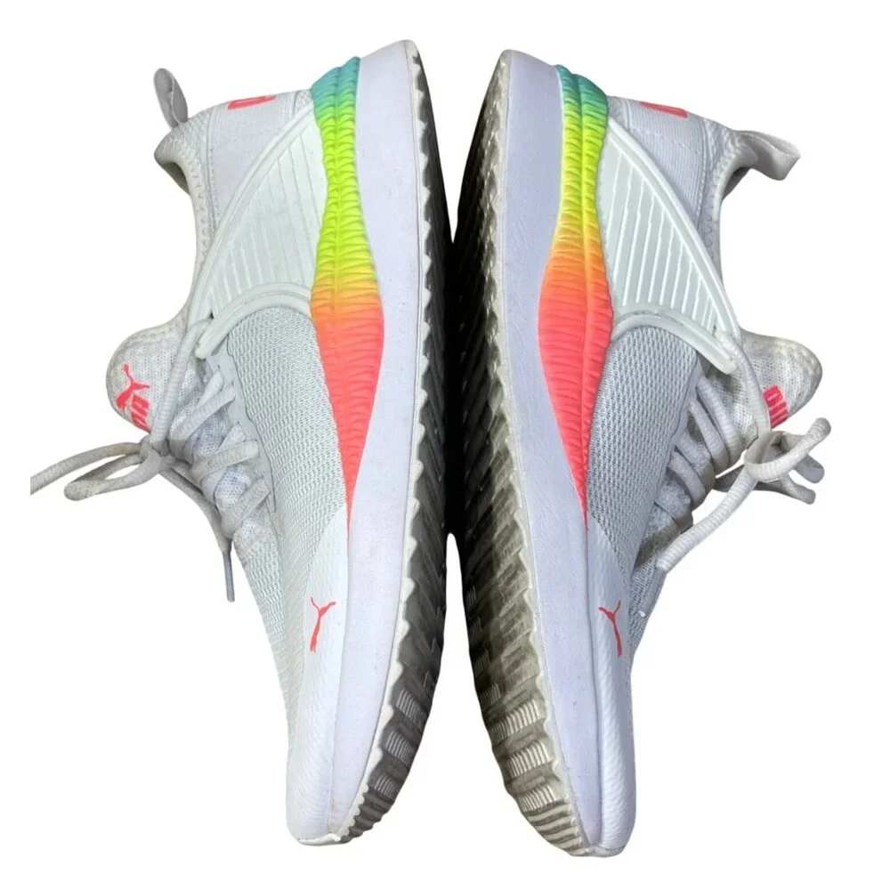 PUMA Childs Pacer Next Cage Sneaker Neon 6C (Women's 8) Running Shoe - Picture 8 of 11